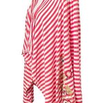 Soft Surroundings  Pink/white striped embroidered knit open cardigan Photo 4