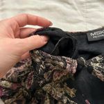 Vintage MSK Black & pink floral jacquard cardigan with beaded fringe Size M Photo 2