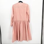 Kowtow Foundations Blush Pink Button Down Long Sleeve Pleated Dress Photo 5