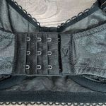 Victoria's Secret Victorious Secret Unlined Balconet Sheer Black Shimmer Bra‎ Size 32DD Photo 8