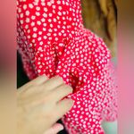 Hollister  Floral Print Romper Smocked Open Back With Pockets size small Photo 4