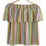 CAbi  Carnival striped top, green / yellow / red / purple, size XS Photo 4