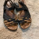 Ahnu‎ Sandal Womens Size 10 Leather Strappy Brown Black Photo 1