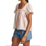 Rails Womens Savon Cheyanne Striped Cotton Blouse Top Pink Size Small Photo 2