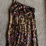 Cosmopolitan Dress The Population Sequin One Shoulder Mini Dress Photo 0