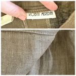 Vintage Robyn Meredith Taupe Tan Rustic Butchers Linen Knit Flutter Skirt, sz. M Brown Size M Photo 5