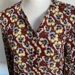 Madewell • NWT Drawstring Ruffle-Hem Top in Viola Floral Photo 6