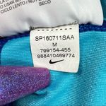 Nike Relay Print Dri-Fit Capri Running Tights Blue Aqua Medium Fold Over Photo 9