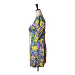 ZARA  Dress Women Medium Purple Yellow‎ Floral Balloon Sleeve Corset Style Mini Photo 6