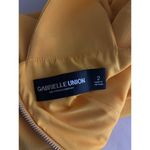 Gabrielle Union Shift Dress Womens 2 Yellow Ring Hole Front Wide Strap Back Zip Photo 7