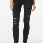 frame denim Frame • Le Skinny De Jeanne Black Film Noir Jeans Destructed Destroyed Photo 7