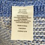 Talbots Blue Links Poncho Sweater Cozy Preppy NWT Size M/L Photo 4