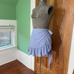 Wonderly  Blue Stripe Wrap Ruffle Skirt - Size Medium Photo 3