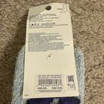 American Eagle AE Light Blue Marled Purple Fuzzy Flower Super Soft Crew Socks Photo 4
