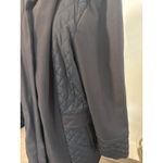 Liverpool Jeans Company Womens Black Quilted Hooded Long Trench Coat Jacket Size 1X Photo 3