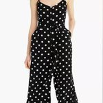 J.Crew  Black White Polka Dot Wide Leg Strappy Jumpsuit Size 6 Photo 0