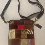 Coach Patchwork Brown Leather Suede Duffel Shoulder Bag Crossbody Purse Handbag Photo 0