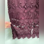 Bardot  Short Lace High-Neck Purple Dress with Illusion Details Sz 8 Photo 3