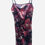 EXPRESS  Red Black Sequins Body Con Mini Dress Photo 1