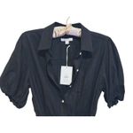 NWT Babydoll Milkmaid Puff Sleeve Shirt Dress Medium Black Whimsigoth Cottage Photo 4