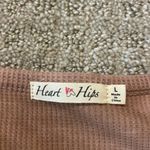 Heart & Hips Heart Hips Brown Tie Dye Waffle Short Sleeve V-Neck Bodysuit Photo 4