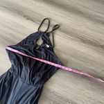 Anthropologie Maeve Corianna Black Halter Belted Romper Photo 6