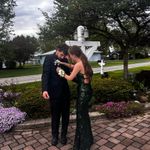 Windsor emerald green and black  prom/ formal dress Photo 2