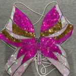 Pink Sequin butterfly shape top Size XS Photo 1