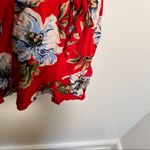 Xhilaration  Sleeveless Romper Red White Floral Photo 5