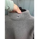 Vineyard Vines  Sherpa Fleece Quarter Zip Pullover Women's Size M Gray Photo 5