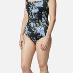Imperfect Une Piece luxury swimsuit removable bows one piece blue pink floral 6 Photo 14