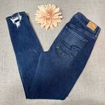 American Eagle Dream Jeggings High Rise Skinny Jeans Distressed Frayed Size 8 Photo 8