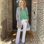 CAbi NWT  #5880 White Trouser Slight Flare Jeans In Brite White Photo 1