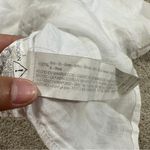 ZARA Women’s 100% Linen V-Neck Button Down Shirt Shortsleeve in White M Photo 11