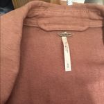 Free People  Women's Rosewood Washed Linen Moto Jacket Photo 5