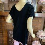 Apt. 9  BLACK JERSEY KNIT TUNIC WITH SILVER STUDDED DETAILS NWT (0X) Photo 1