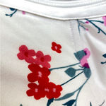 st. john's bay St. John’s Bay Active Floral Full Zip Track Jacket White Pink Petite Small Photo 5