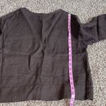 Flax  women’s small linen brown button blazer‎ Photo 5