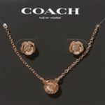 Coach  Open Circle Necklace and Stud Earring Set Photo 1