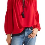 Tory Burch Tory‎ Burch Sylvie Silk Peasant Blouse Photo 0