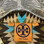 Tory Burch Aztec Southwestern Embellished Flare Sleeve Tunic Top 100% Cotton W 6 Photo 4