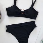 Boutique 🎉new 638 black ring cut out bikini top Photo 1