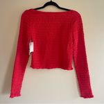 Open Edit  long sleeve top in a bold, vibrant red! Size Small Photo 3