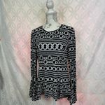 Joseph Ribkoff  Link Print Peplum Bell Sleeve Blouse Size‎ 10 Photo 6