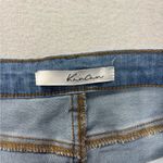 KanCan Denim Jean Mini Skirt Distressed Raw Hem Western Boho Rodeo Size 28 / 9 Blue Photo 2