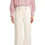 Hugo Boss Bateco Striped Tie Neck Top Red White Womens Size 14 Photo 3