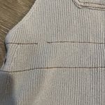 ZARA Womens Small Ribbed Overalls Skirt Dress Blue Pockets Academia Y2K Photo 1