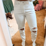 American Eagle White Mom Jeans Photo 0
