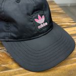 Adidas  Black Pink Nylon Lightweight Adjustable Back Strap Baseball Hat Cap Photo 2