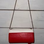 ALDO White and Red Clutch with Chain Accent Photo 2